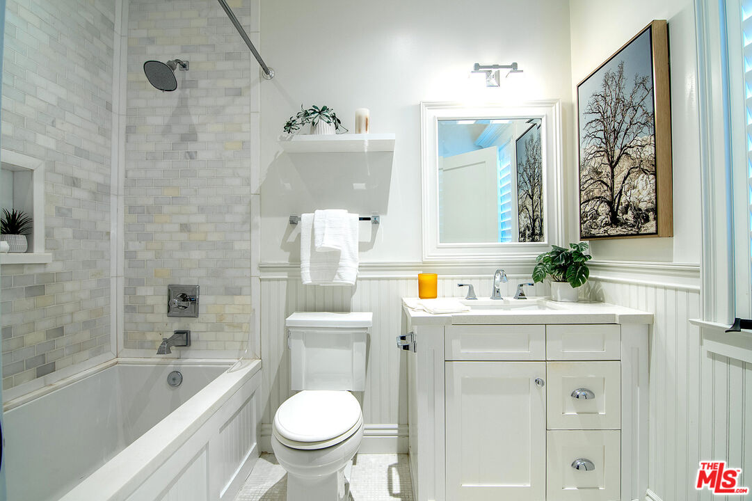 2737 Angus Street Los Angeles, CA 90039 - Photo 35 of 56 a bathroom with a sink toilet and shower