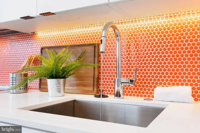 a view of a sink and window