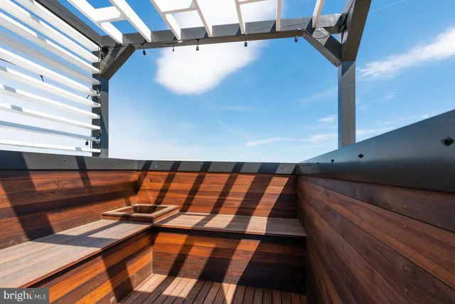 a view of outdoor space with seating area