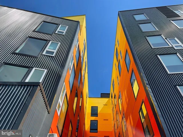 a front view of a building