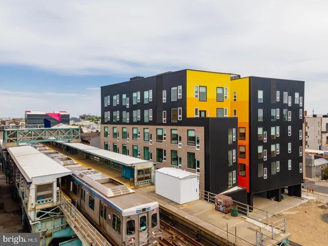 a city view with tall buildings