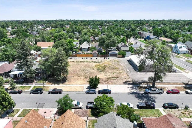 an aerial view of multiple houses