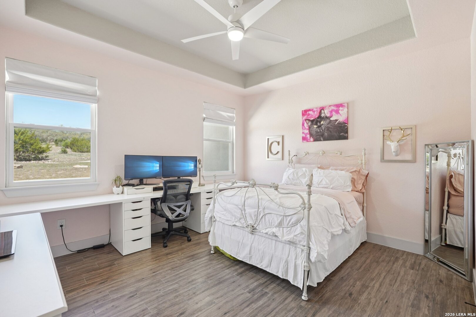 234 Sabella Spring Branch, TX 78070 - Photo 26 of 39 a bedroom with a bed and a flat tv screen on the dresser