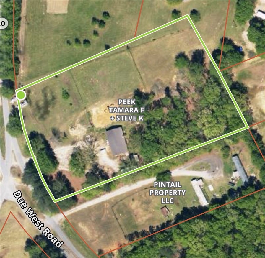 101 Due West Road Belton, SC 29627 - Photo 21 of 22 An overhead perspective reveals the property's generous acreage, bordered by established roadways and verdant landscapes.