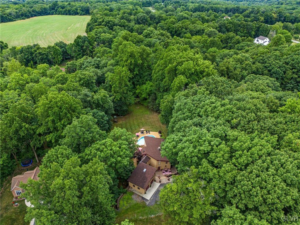 81 Palmer Road Bangor, PA 18013 - Photo 8 of 50 an aerial view of a house with a yard and garden