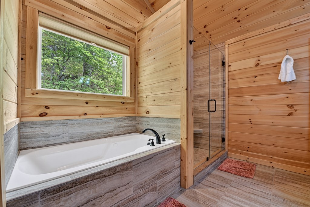 291 Tower Road Mineral Bluff, GA 30559 - Photo 44 of 55 a bathroom with a bathtub and shower