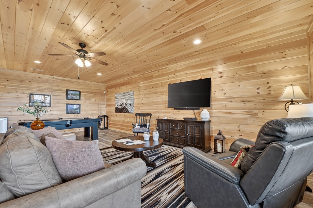 291 Tower Road Mineral Bluff, GA 30559 - Photo 45 of 55 a living room with furniture and a flat screen tv