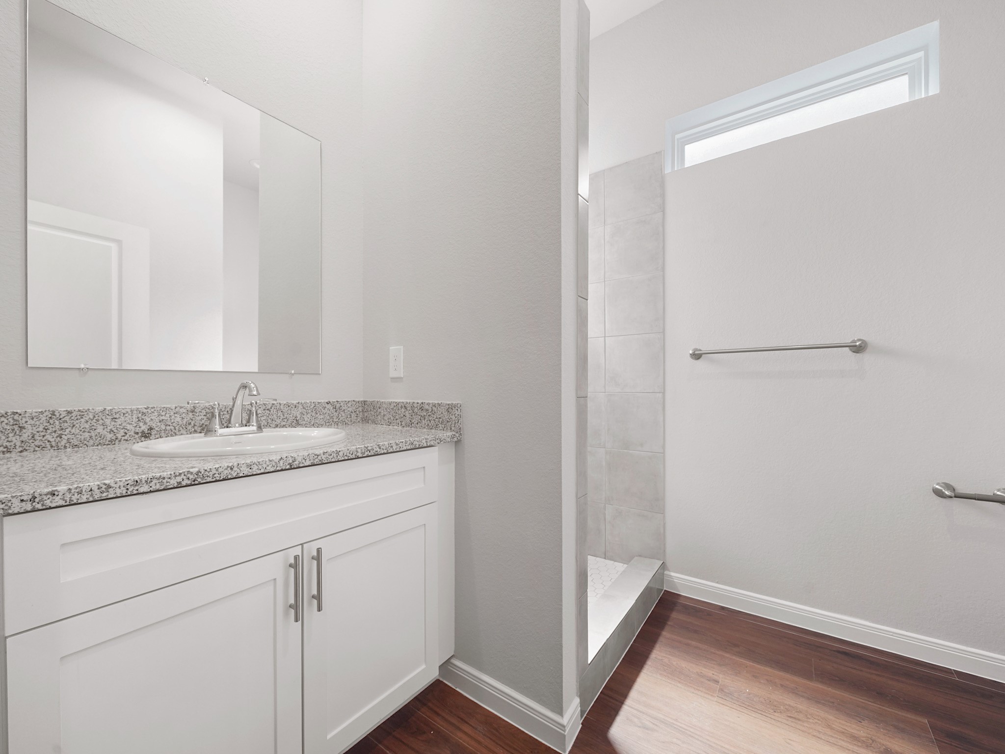 18846 Elegance Ave Spring Spring, TX 77379 - Photo 8 of 16 a bathroom with a granite countertop sink and a mirror