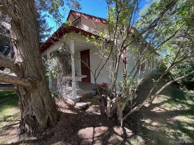 a view of a house with a tree