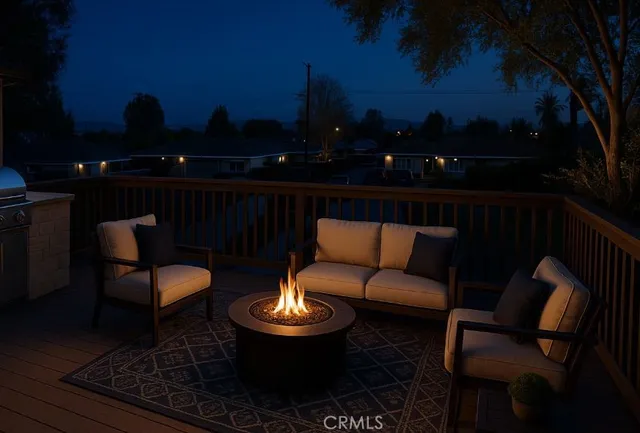 a couple of palm trees in front of a house