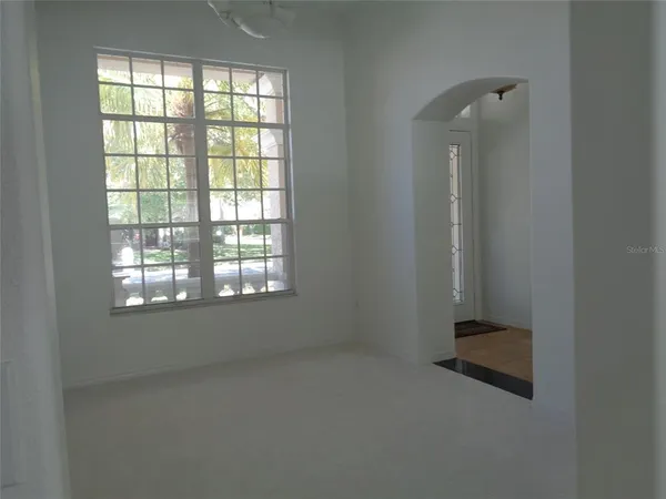 an empty room with a window