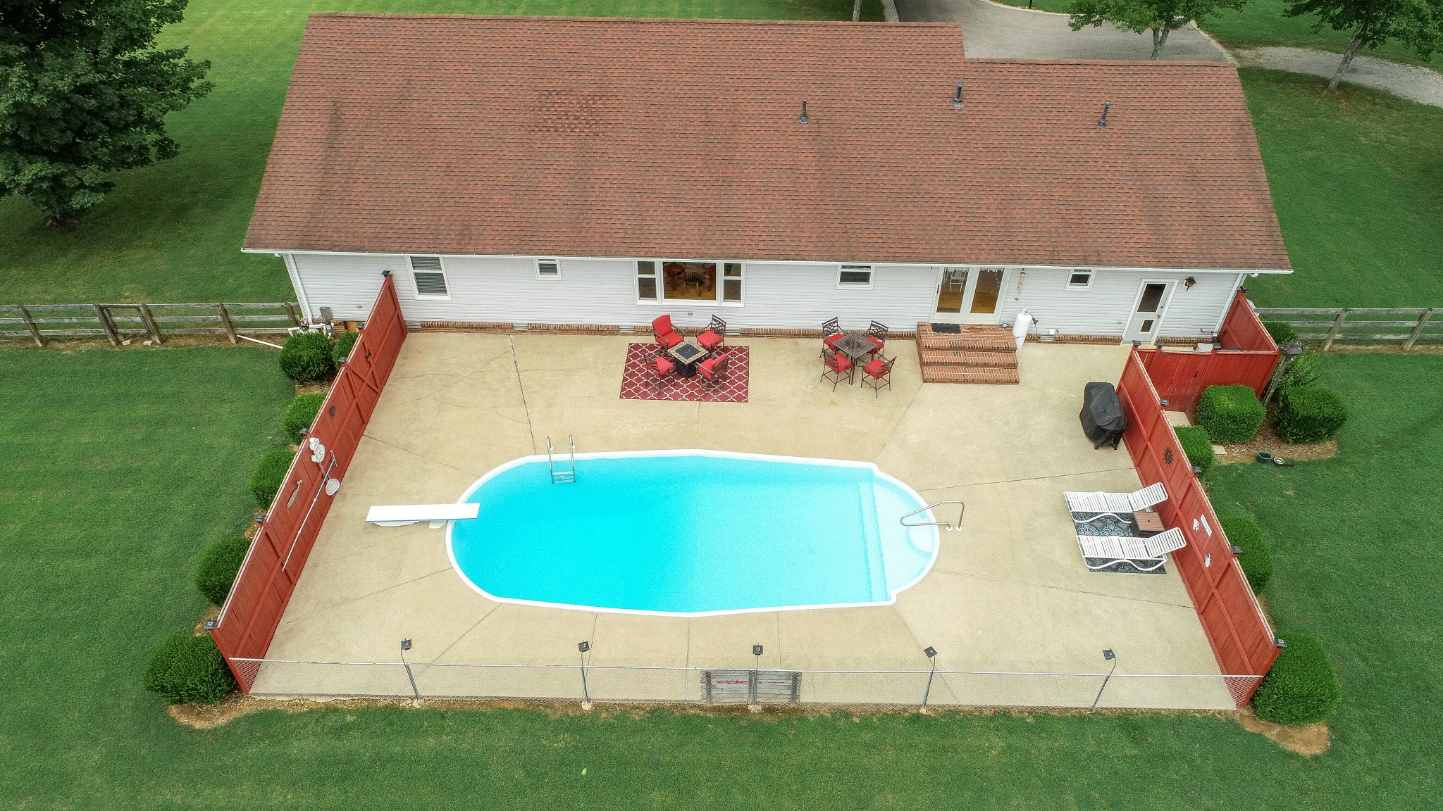 1872 Clara Mathis Road Spring Hill, TN 37174 - Photo 25 of 40 an aerial view of house with yard and swimming pool