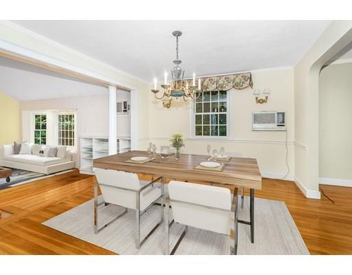 28 Constitution Road Lexington, MA 02421 - Photo 2 of 25 a view of a dining room with furniture a chandelier and wooden floor