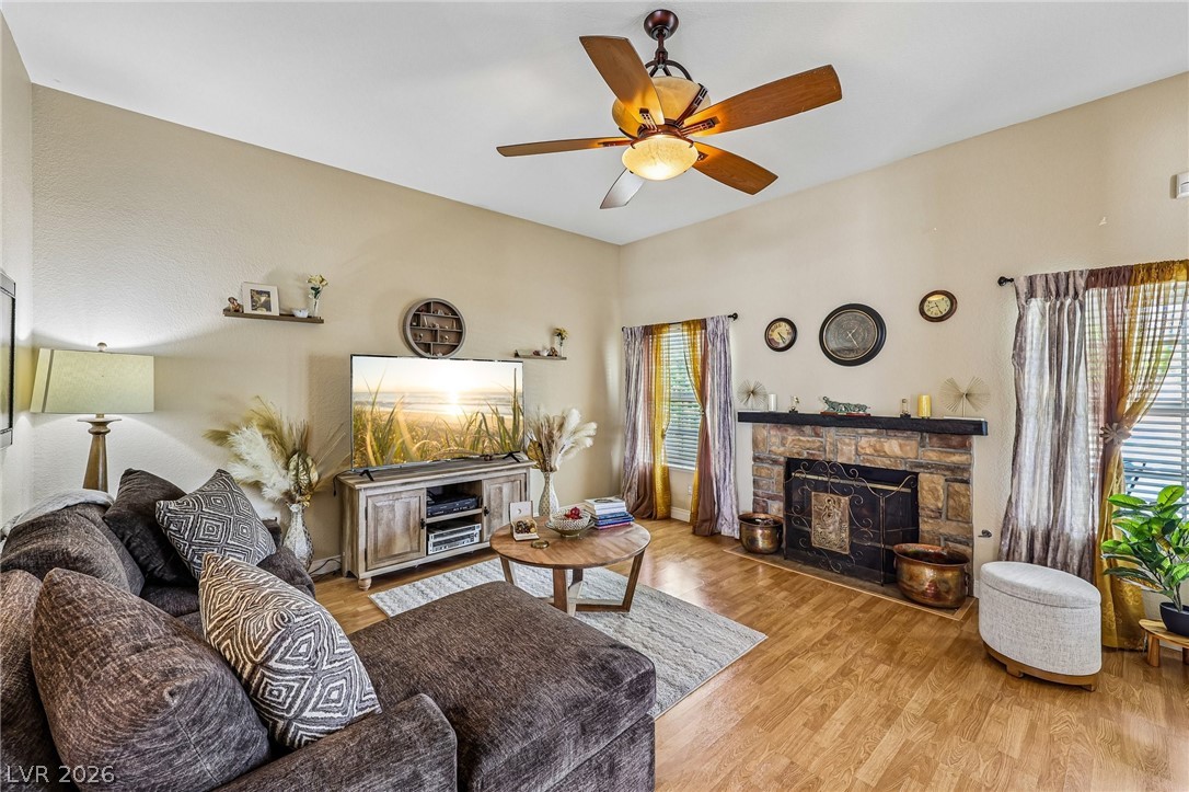 5236 Saranac Road Las Vegas, NV 89130 - Photo 23 of 52 Well-proportioned separate Family Room with fireplace