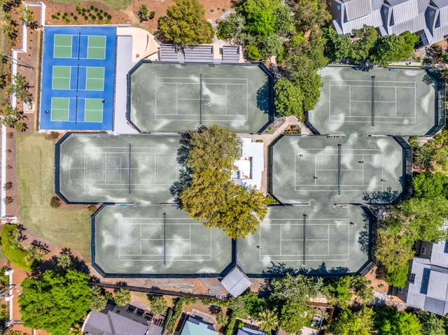 an aerial view of a city