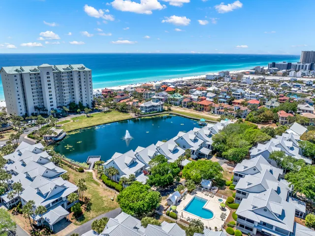 a view of a city with an ocean