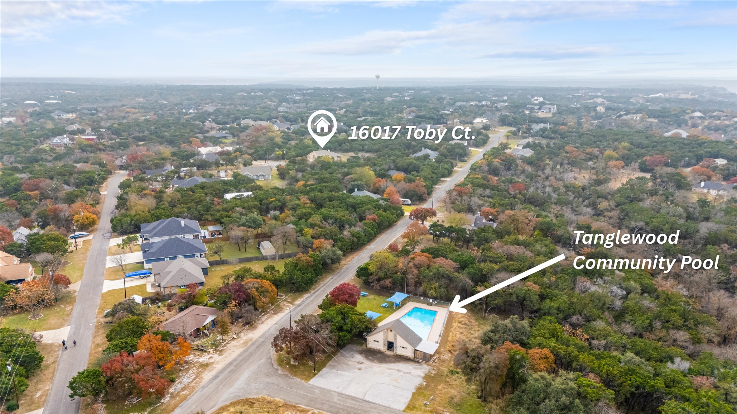 16017 Toby Court Temple, TX 76502 - Photo 30 of 33 Aerial view of property and surrounding area with property boundaries highlighted