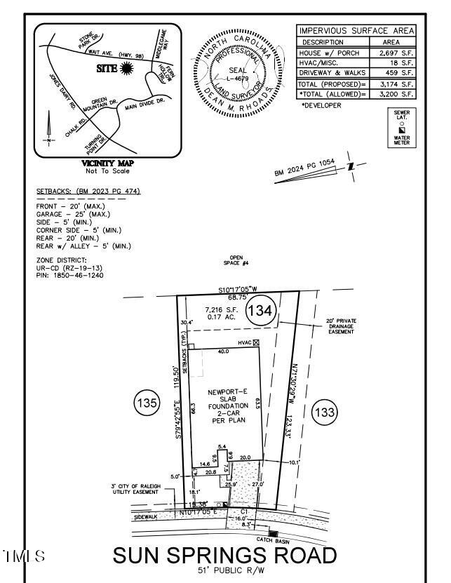 1124 Sun Spgs Road Wake Forest, NC 27587 - Photo 3 of 53 Plot Plan