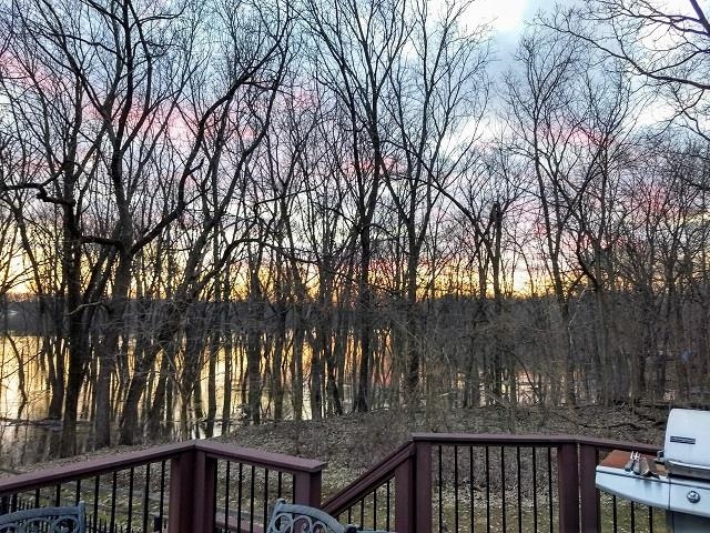 11662 Bend River Road Roscoe, IL 61073 - Photo 55 of 61 a view of a roof deck with wooden fence and large trees