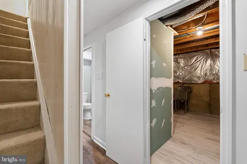 a utility room with a washer and dryer