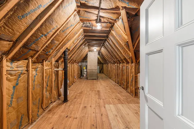 a view of entryway with a wooden floor