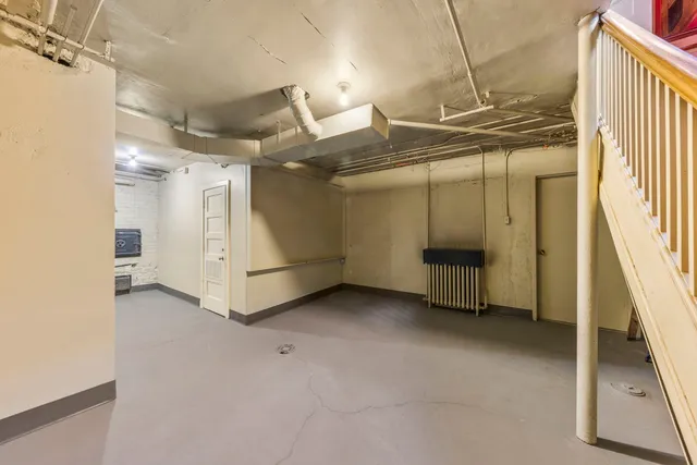 a view of a room with racks