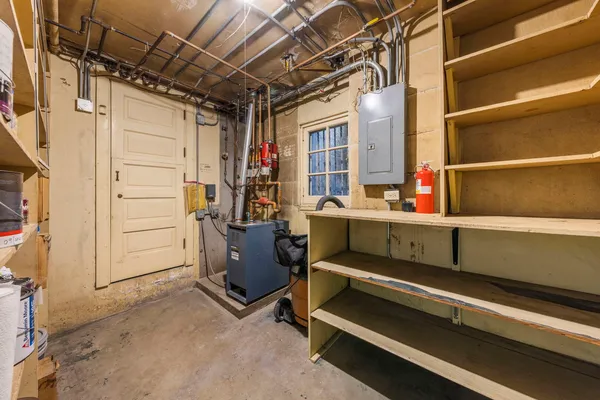 a view of storage and utility room