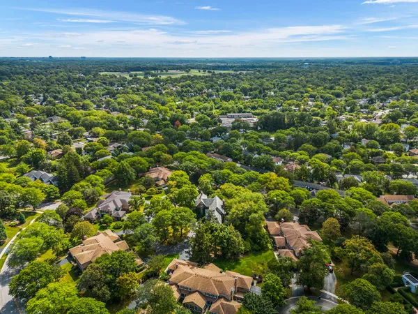 an aerial view of multiple house