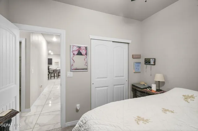 a top view of a house with a yard and stairs