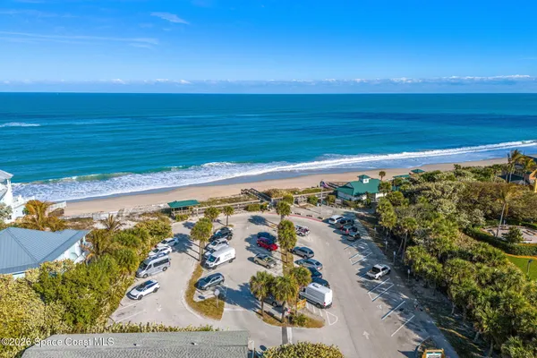 a view of an ocean and beach