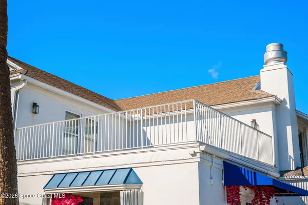 a view of an ocean from a balcony