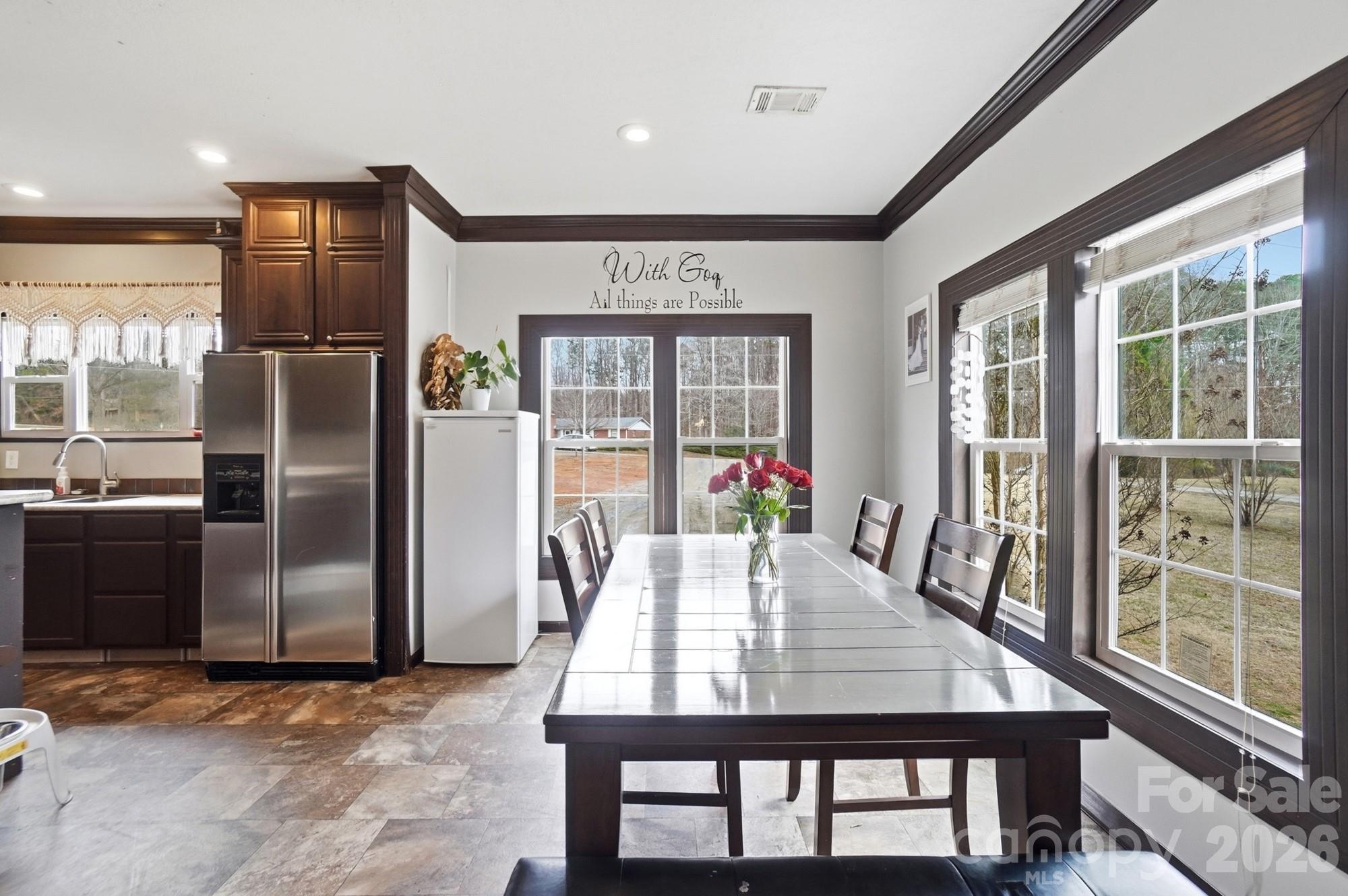 158 Cooks Lake Road Gastonia, NC 28056 - Photo 5 of 27 a view of a dining room with furniture window and outside view