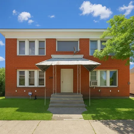 a front view of a house having yard