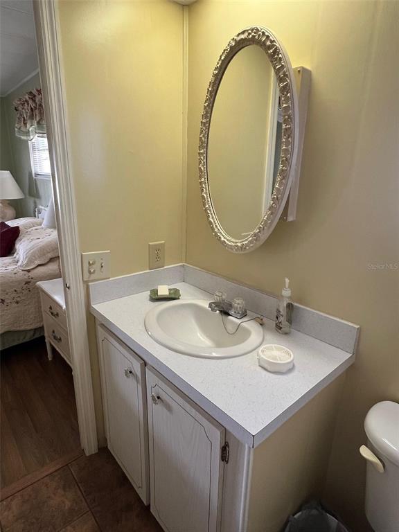 263 Sago Palm Street Largo, FL 33778 - Photo 28 of 29 a bathroom with a sink and a mirror