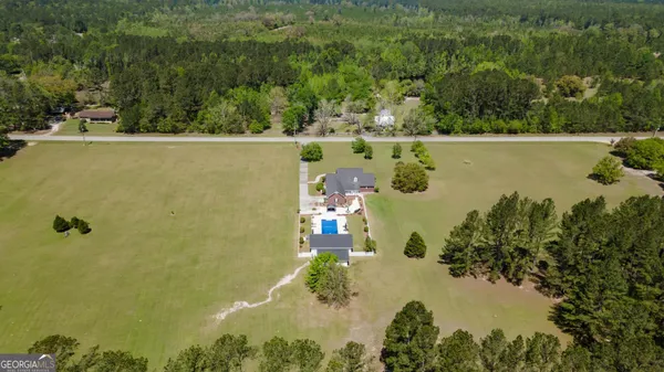 aerial view of a residential houses