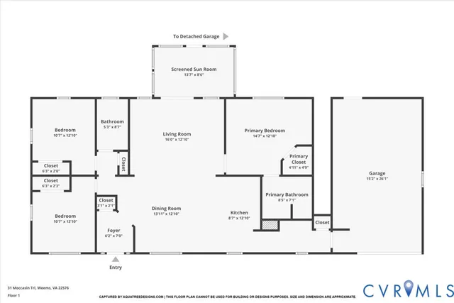 $279,000 | 31 Moccasin Trail, Weems, VA 22576