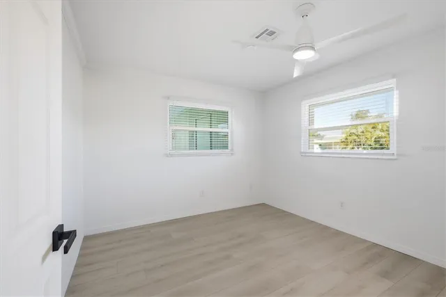 an empty room with a window