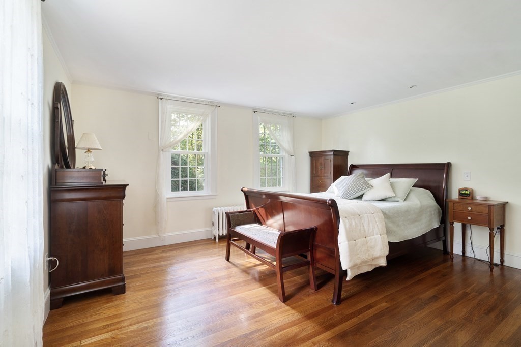 8 Nob Hill Road Wayland, MA 01778 - Photo 17 of 28 a bedroom with a bed and wooden floor