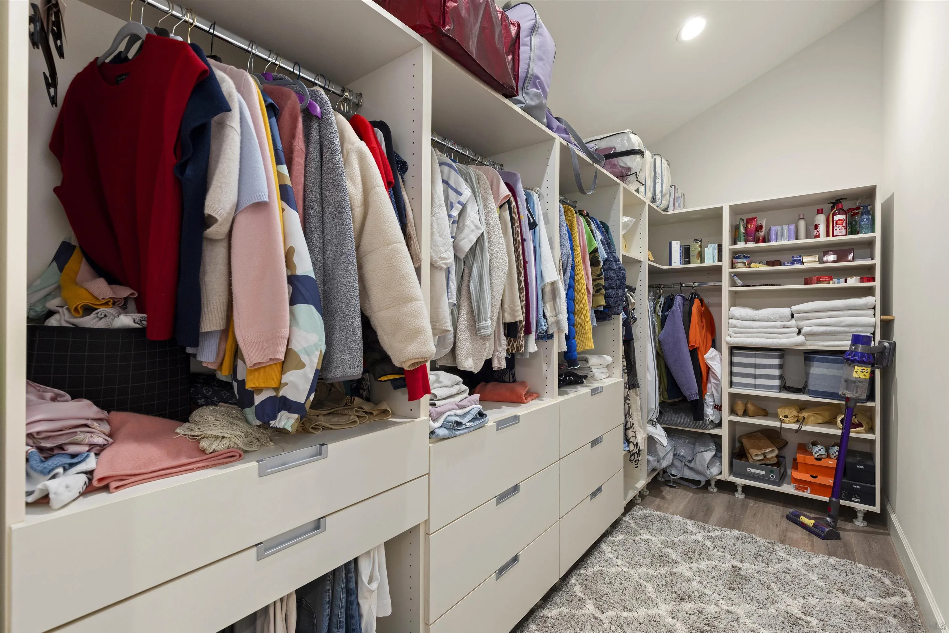752 Bracero Road Encinitas, CA 92024 - Photo 21 of 46 a view of walk in closet with clothes and shoes