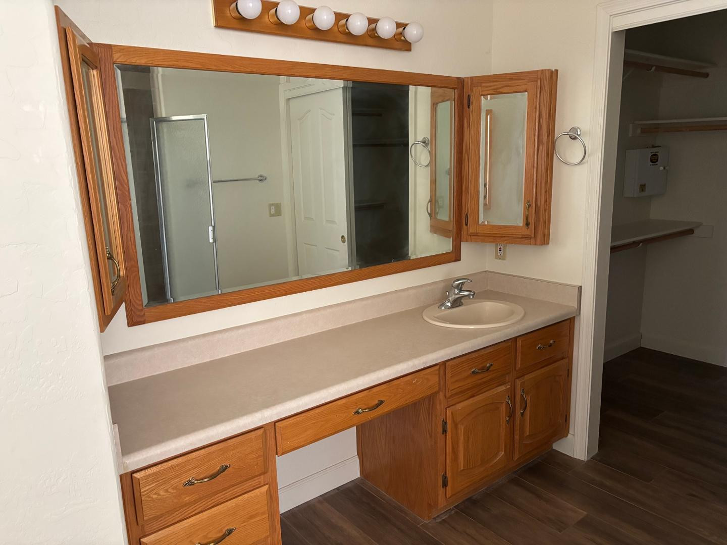 43003 North Old Mine Road Scottsdale, AZ 85262 - Photo 28 of 33 a bathroom with a sink double vanity and a mirror