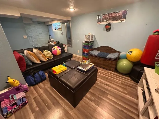 a living room with furniture and a couch