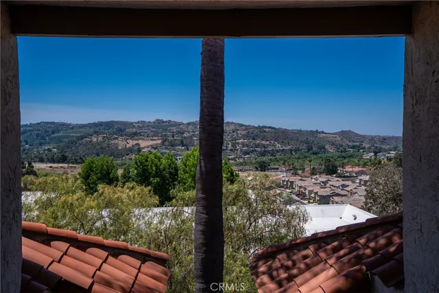 a view of a city from a balcony