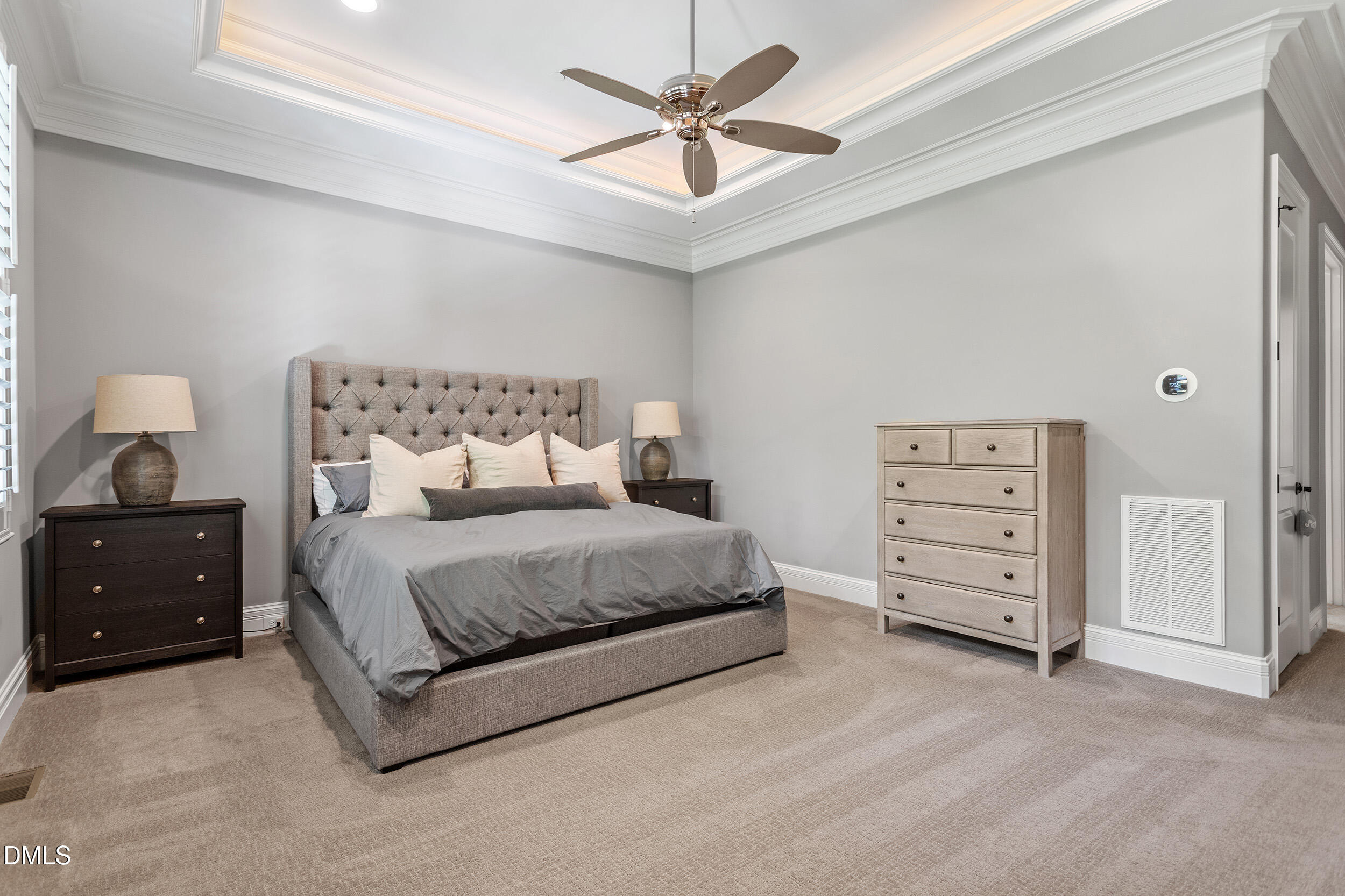 1361 Queensferry Road Cary, NC 27511 - Photo 25 of 50 a bedroom with a bed and a closet