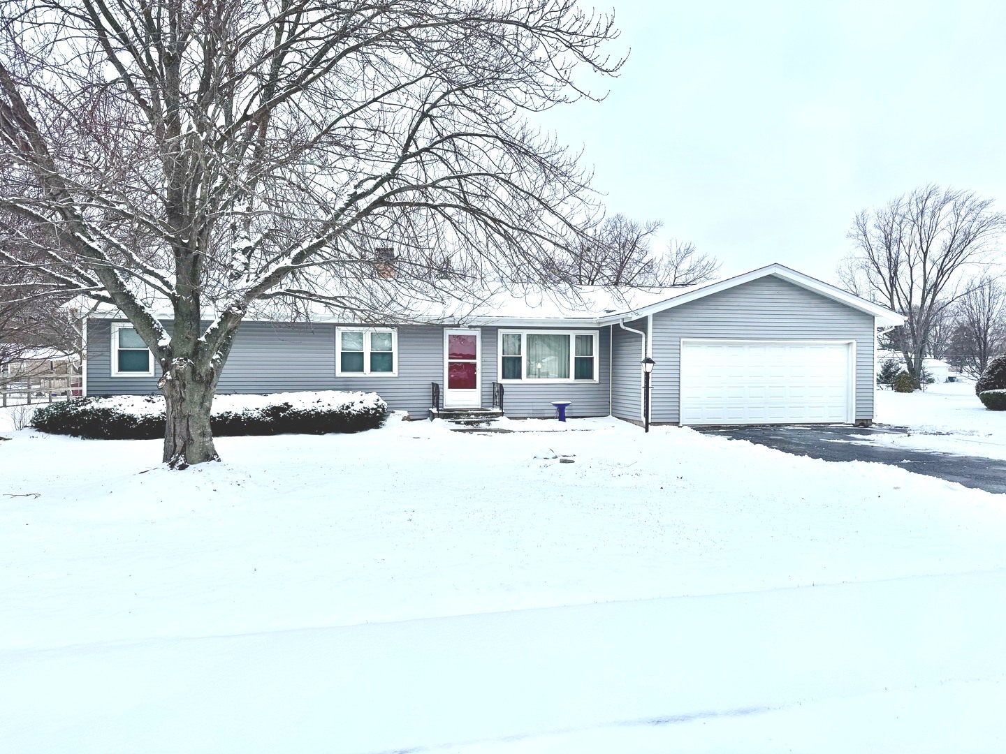 219 William Street New Lenox, IL 60451 - Photo 2 of 29 a view of large house with a yard covered in snow