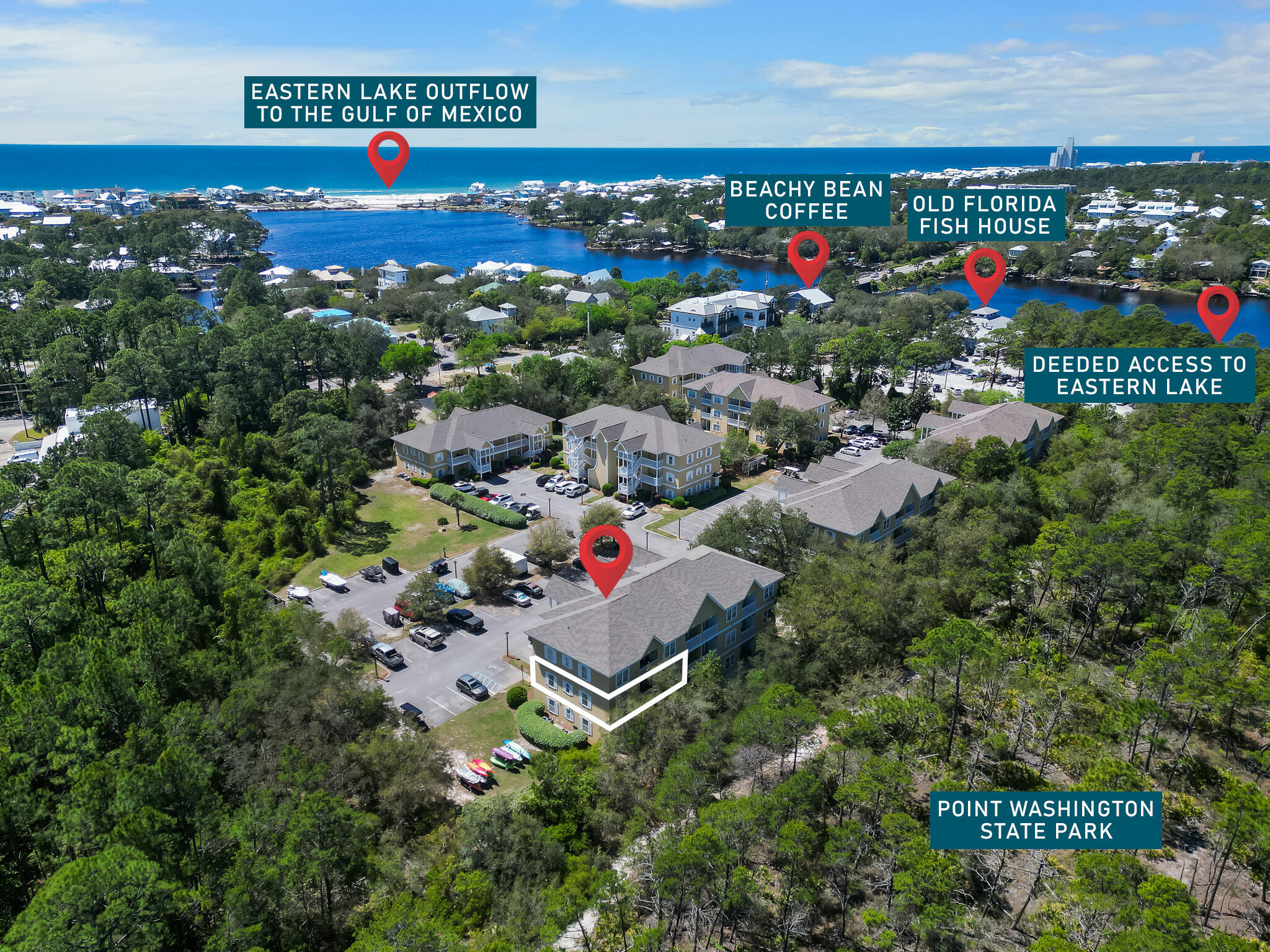 34 Heron's Watch Way, Unit 7205 Santa Rosa Beach, FL 32459 - Photo 29 of 49 an aerial view of city and swimming pool