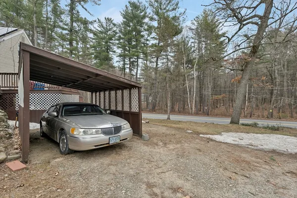 a car parked in front of a house