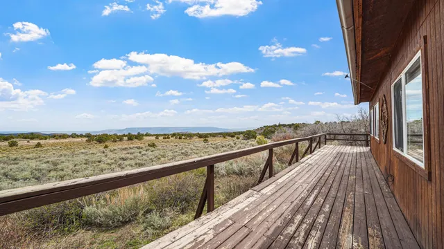 a view of balcony with workspace