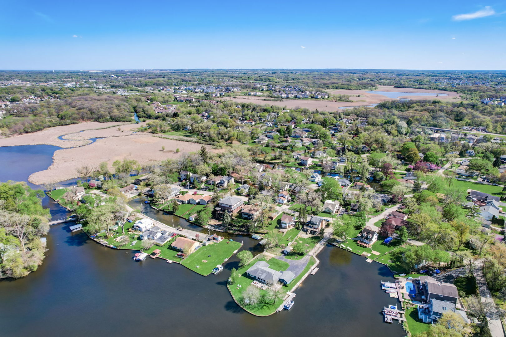 35013 North James Ingleside, IL 60041 - Photo 45 of 46 an aerial view of a houses with a street and lake view
