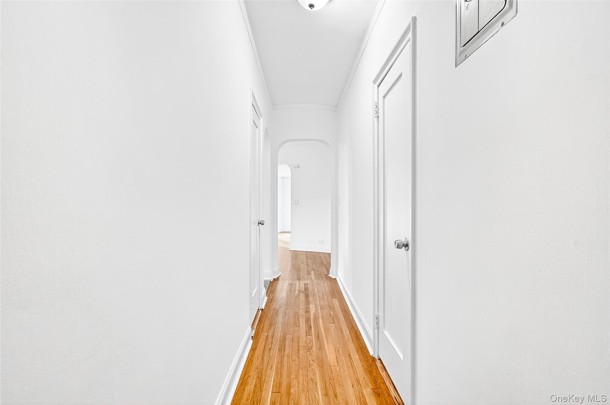 190 East Mosholu Parkway South, Unit 3C Bronx, NY 10458 - Photo 10 of 50 Hall featuring arched walkways and light wood-type flooring