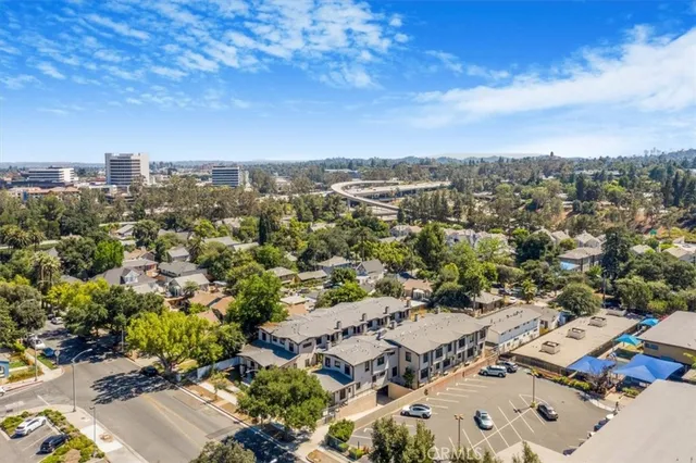 an aerial view of a city